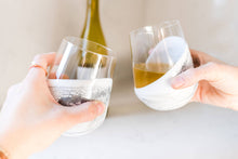 Resin Accented Wine and Entertaining Glasses - NO TARIFFS!: Black Ember