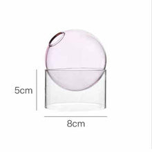 Creative Colorful Spherical Glass Vase: Orange / Short