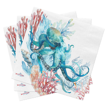 Octopus Cocktail Napkins - Nautical Napkins