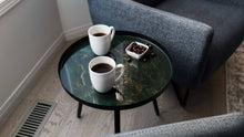 Resin Accented Side Table - Caribbean Blue
