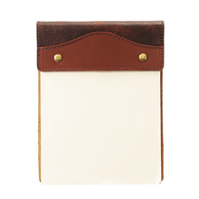 Campaign Leather Notepad with Refill: Smoke / Chestnut