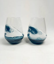 Resin Accented Wine and Entertaining Glasses: Caribbean Blue