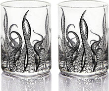Octopus Tentacle Whiskey Glassware, Set of 2 | 9 OZ Kraken