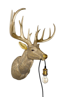Deer lamp gold