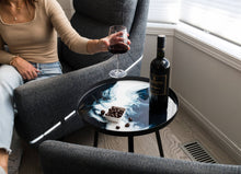 Resin Accented Side Table Ocean Vibes