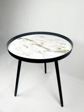 Resin Accented Side Table - Caribbean Blue
