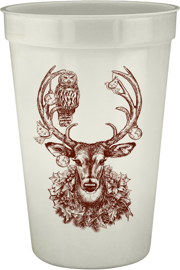 Christmas Deer 16oz Pearlized Cups