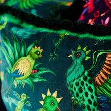 Quetzal Luxury Velvet Cushion: Aqua