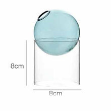 Creative Colorful Spherical Glass Vase: Light Blue / High style