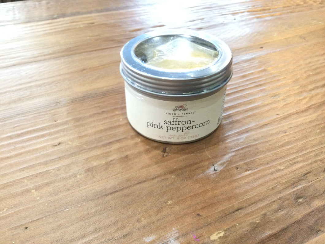 Saffron-pink peppercorn sea salt