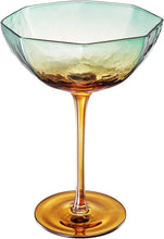 Hexagonal Coupe Glasses Modern & Elegant 2 Set