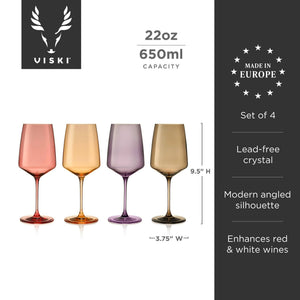 Reserve Nouveau Crystal Wine Glasses in Daybreak - Set of 4