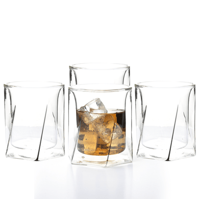 Double Wall Hexagon Whiskey Glasses 10 oz (1pc)