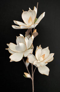 White/Gold Foam Flower 33.5x16"
