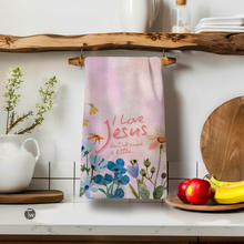 I Love Jesus But I Cuss a Little Kitchen Tea Towel