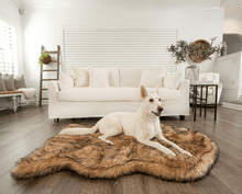 PupRug by Paw.com™ Faux Fur Orthopedic Dog Bed - Curve Sable Tan: Large (50" L x 30" W)