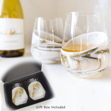 Resin Accented Wine and Entertaining Glasses - NO TARIFFS!: Black Ember