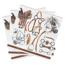 Equestrian Set Cocktail Napkins - Fall Cocktail Napkins