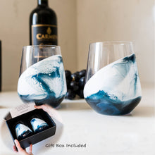 Resin Accented Wine and Entertaining Glasses: Gold Quartz