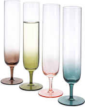 Holiday Fall Colors Beautiful Champagne Flutes 10" Stemmed