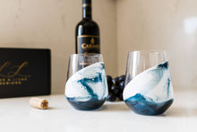 Resin Accented Wine and Entertaining Glasses - NO TARIFFS!: Black Ember