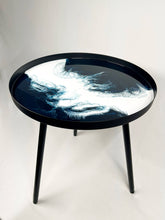Resin Accented Side Table - Caribbean Blue