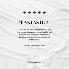 Pardon My French Stripe Fall Illusion Tea Towel