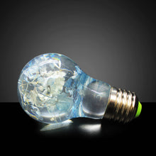 EP LIGHT Resin Blue Hydrangea Led Bulb: Bulb + Wooden Base