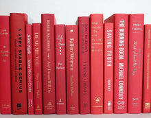 Red books by the foot for decor
