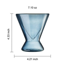 Stemless Double Wall Martini Glasses - 7oz - Set of 6
