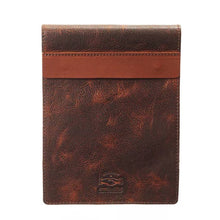 Campaign Leather Notepad with Refill: Smoke / Chestnut