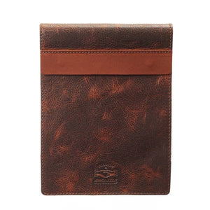 Campaign Leather Notepad with Refill: Smoke / Chestnut