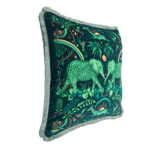 Zambezi Luxury Velvet Cushion: Teal