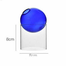 Creative Colorful Spherical Glass Vase: Orange / Short