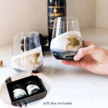 Resin Accented Wine and Entertaining Glasses: Caribbean Blue