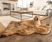 PupRug by Paw.com™ Faux Fur Orthopedic Dog Bed - Curve Sable Tan: Large (50" L x 30" W)