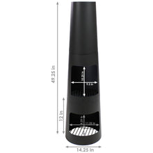 Heavy-Duty Steel Chiminea Fire Pit with Log Storage - 49 in