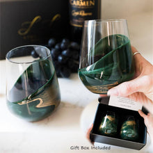 Resin Accented Wine and Entertaining Glasses: Ocean Vibes