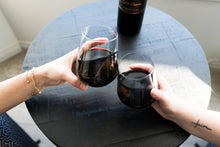 Resin Accented Wine and Entertaining Glasses - NO TARIFFS!: Black Ember