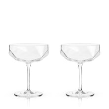 Seneca™ Faceted Crystal Coupes Set of 2