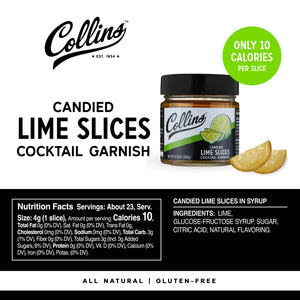 Collins Candied Lime Slices in Syrup 10.6 oz