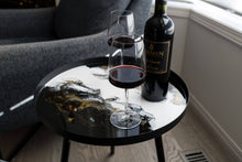 Resin Accented Side Table - Caribbean Blue