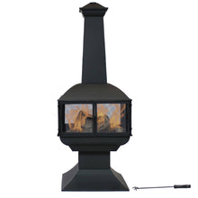 Steel Wood-Burning Chiminea with Log Grate/Poker - 57 in