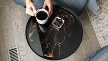 Resin Accented Side Table Onyx