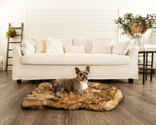 PupRug by Paw.com™ Faux Fur Orthopedic Dog Bed - Curve Sable Tan: Large (50" L x 30" W)