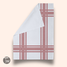 Fuckity Stripe Red and White Illusion Superior Cotton Tea Towel