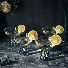 Stemless Margarita Confetti Mexican Glasses - 4 Set