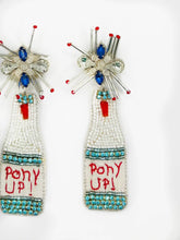 SMU Pony Up Beaded Statement Earrings/ Game Day/ Tailgate
