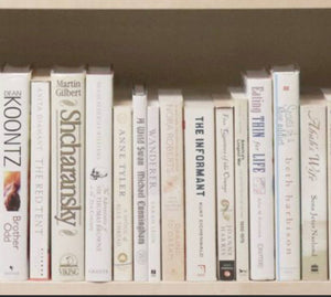 White/cream books by the foot for decor