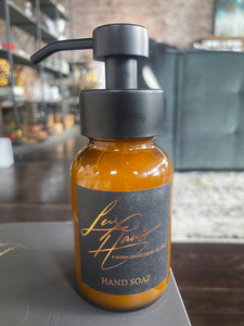 Lux Haus signature scent hand soap with reusable dispenser